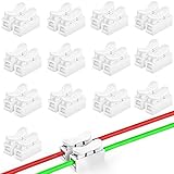 👍【Federkraft-Schnellkupplung】weißer Klemmenblock, max. Spannung 280 V, max. Strom 6 A, geeignet für (0.5～2.5mm²) AWG-Kabel.