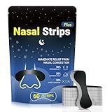 60 Pcs Nasal Strips for Snoring - Extra Strength Nose Strips for Breathing with Strong Adhesion - Sweat Resistant Design for All Day Use - Improves Sleep and Workoutt Performance - Black