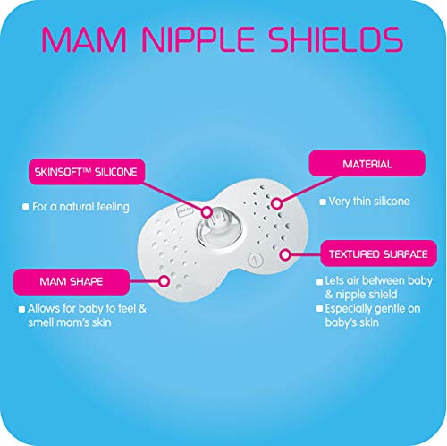 image for MAM Breastfeeding Nipple Shields with Sterilizing Storage Case, Nipple
