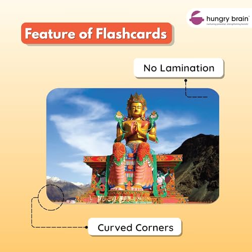 Image of Hungry Brain Famous Religious Places of India Baby Flash Cards 3 Months+ | Montessori Learning Cards for Toddlers | Early Brain Development | Improve Vocabulary, Memory & Cognitive Skills