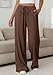PRETTYGARDEN Womens Palazzo Pants Summer Fashion 2026 High Waisted Wide Leg Drawstring Flowy Beach Trousers with Pockets (Brown,XX-Large)
