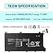 WoskjXas HB4692J5ECW-31 Battery Compatible with Huawei MateBook D 15 (2019, 2020, 2020 AMD, 2021) 15-53010TUY, MagicBook VLT-W50 Series, HB4692J5ECW [11.46V/42Wh]
