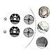 Uonlytech Zinc Alloy Bathroom Mirror Clip Set 4pcs Wall Mounted Mirror Holders for Glass Sturdy Fixing Tools for Home Decor