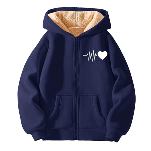 Unisex Boys Girls Zip Up Fleece Jacket Hoodie Dandelion Print Sherpa Lined Hooded Sweatshirt Kids Fall Winter Jackets3