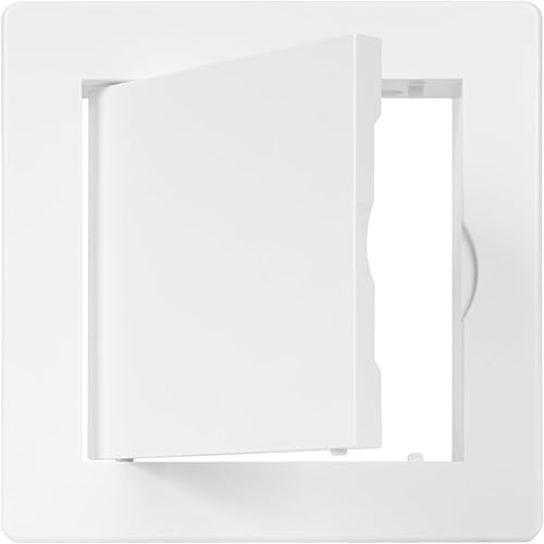 Miniatura 6 de Panel de acceso de plástico blanco de 4 x 4 pulgadas. Panel de puerta de eje de servicio. Plomería, electricidad, calefacción, panel de acceso de