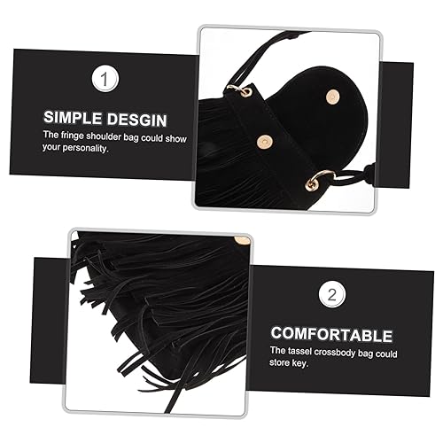 Vintage Tassel Phone Purse Chic Crossbody Bag for Women Unique Fringe Shoulder Bag for Everyday Use Stylish Handbag for Keys and Mobile Phone3