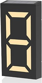 BGEDL Gate Number Plate Doorway Solar Numbering Light Digital Address Indicator Light-Controlled Solar Wall Light Courtyard Door Plate Light Outdoor Door Sign Light Solar Door Sign Signage Light