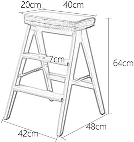Escabeau portable extensible en bois, la solution pliante à 3 marches