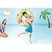 Intex 58263EP Groovy Color Inflatable Tropical Flower Transparent Tube Raft