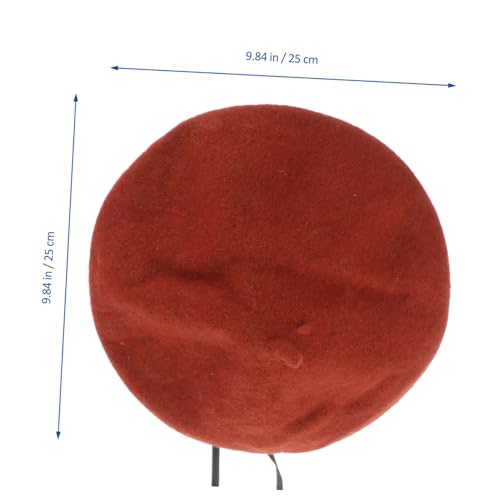 1Pc Adorable Wool Beret Hat Fashionable Warm Accessory for Boys Soft Breathable for Autumn Spring Outfits Stylish Cap Orange3