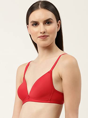 Image of EVA & JOY Women's Solid Lightly-Padded Non-Wired Full Coverage T-Shirt Bra (Pack of 1)