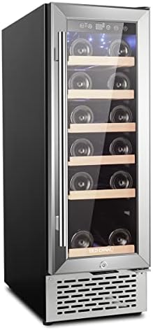 VINERIE 18 Bottles Wine Cooler Refridgerators, Freestanding Fridge with QUIET Cooling Technology & Tempered Glass Door, 41F-71.6F Digital Temperature Control