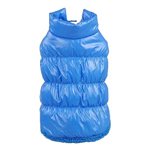 Manteau doudoune pour chien XXL bleu matelassé contre le froid