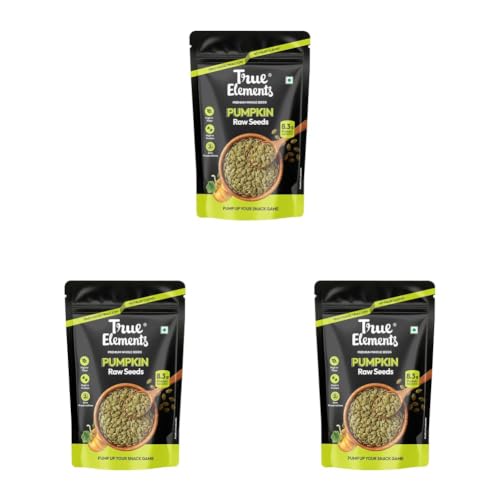 Image of True Elements Pumpkin Seeds 150g - Premium AAA Grade Raw Seeds for Eating | Immunity Booster Seeds | Diet Snacks | High in Protein (Pack of 3)