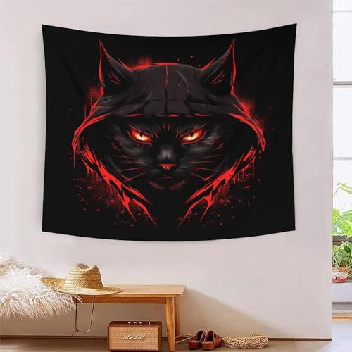 Tapisserie murale chat 3D grand format pour cacher un mur abime