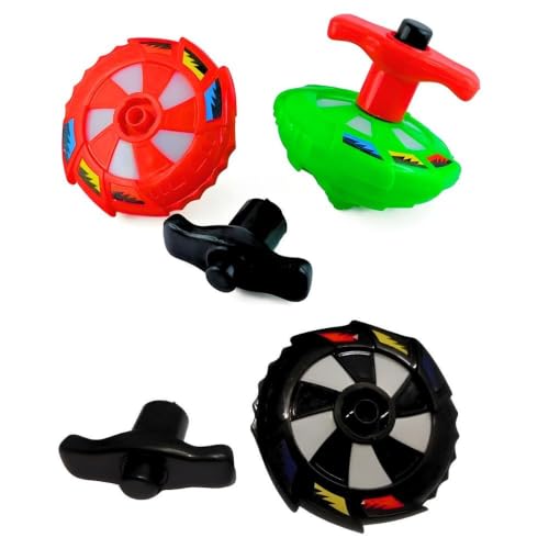 Image of Crackles LED Spinning Top Toy with Music & Laser Lights | Light Up Flash Top Gyro Spinner Toy for Kids | Battery Operated Musical Top for Boys Girls (Pack of 1)
