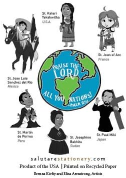 Miniatura 2 de Salutare Stationery Juegos de tarjetas de agradecimiento de Santos