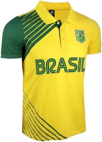Just 4 Kicks Camisa masculina Brasil de manga curta, Brazil Activ...