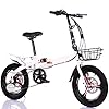 Vouwfiets – 20 inch dubbele schijfrem heren en dames lichtgewicht fiets draagbare ultralichte jeugd student kinderfiets…