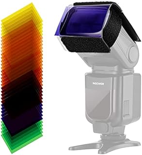 Neewer Universal Photography Speedlite Flash 1.85" x 3.03"/47 x 77 mm 35PCS Square Full Color Balance Gel Filter Kit with Magic Strap for Canon Nikon Sony Pentax Olympus and Other Flashes