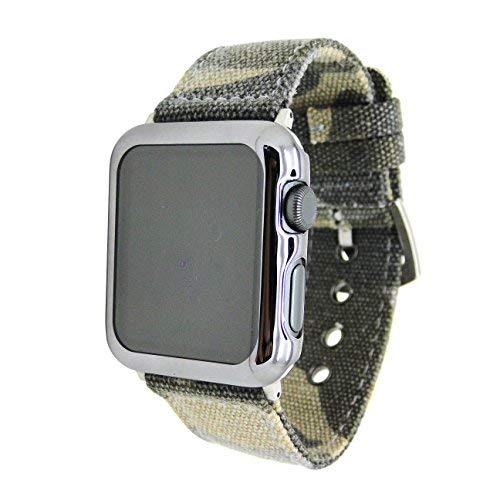 Canvas Band For Apple Watch Band 45Mm 44Mm 42Mm,Newsilkroad Canvas Cotton Woven Bracelet Wrist Strap With Metal Clasp Adapter For Iwatch Se Series7 6 5 4 3 2 1 Sport Edition (Camouflage Brown) #TOP1