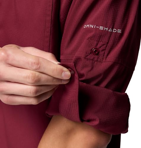Image of Columbia Men Polyester Loose Omni-Shade Ridge Utility Lite Hiking and Trekking Long Sleeve Shirt