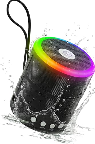 EQTECH Cassa Bluetooth Potente Portatile, Bluetooth 5.3, Bassi Extra e Audio Stereo, 5h di autonomia, Impermeabile IPX7, EQ, USB/TF/AUX Speaker Altoparlante Bluetooth da casa ed esterno