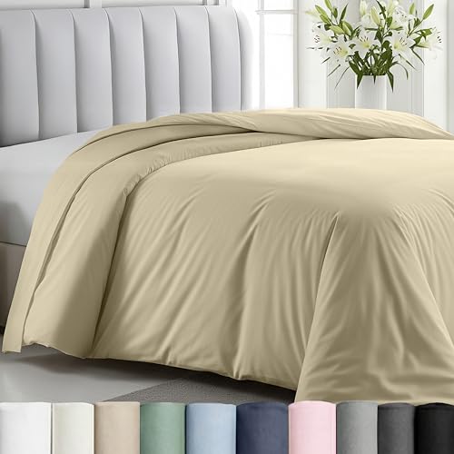 California Design Den 100% Cotton Duvet Cover King Only - Winner Good Housekeeping Best Bedding Awards 2025, Premium 400 Thread Count, 100% Cotton Sateen, Soft & Durable - Beige (Golden Tone)