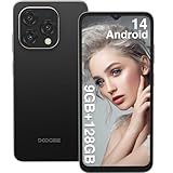 DOOGEE N55 (9GB+128GB) Android 14 Smartphone Ohne Vertrag, 6,56' HD+ 90Hz IPS Octa Core Handy Ohne Vertrag, 5150mAh-Akuu Handys, 13MP+8MP, Dual 4G SIM Simlockfreie Handys/5G WiFi/Face ID/Widevine L1