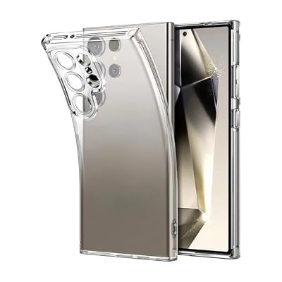 GGM GİYİM & AKSESUAR Şeffaf Silikon Kılıf Şok Emici Özellikli Full Kasa Koruma Sağlayan Şeffaf Kılıf Galaxy S25 Ultra ile Uyumlu