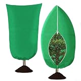 Coperte protettive antigelo per giardino per piante realizzate in tessuto non tessuto resistente alle intemperie, con chiusura sicura con cerniera e coulisse per uso esterno (240 x 200 cm)