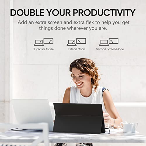 Arzopa Portable Monitor 15.6'' Fhd 1080P Portable Laptop Monitor Ips Computer External Screen Usb C Hdmi Display W/Smart Cover For Pc Mac Phone Xbox Ps5-A1 Gamut #TOP2