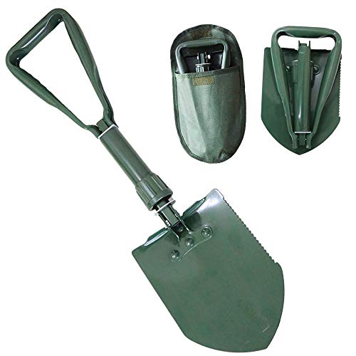 DOBO Pala Militare Pieghevole Multifunzione seghetto Emergenza in Metallo attrezzo Campeggio con Custodia da Trasporto Outdoor Mini Vanga Giardinaggio