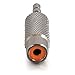 C2G 40637 3.5mm Stereo Male to RCA Mono Female Audio Adapter, TAA Compliant, Silver Metallic Silver, 1 Count (Pack of 1)