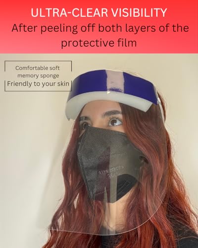Mystic Romance 20 Pack Face Shields – Reusable Anti-Fog Full Face Protection – Clear Safety Gear for Work, Salons & Travel - Thumbnail 7