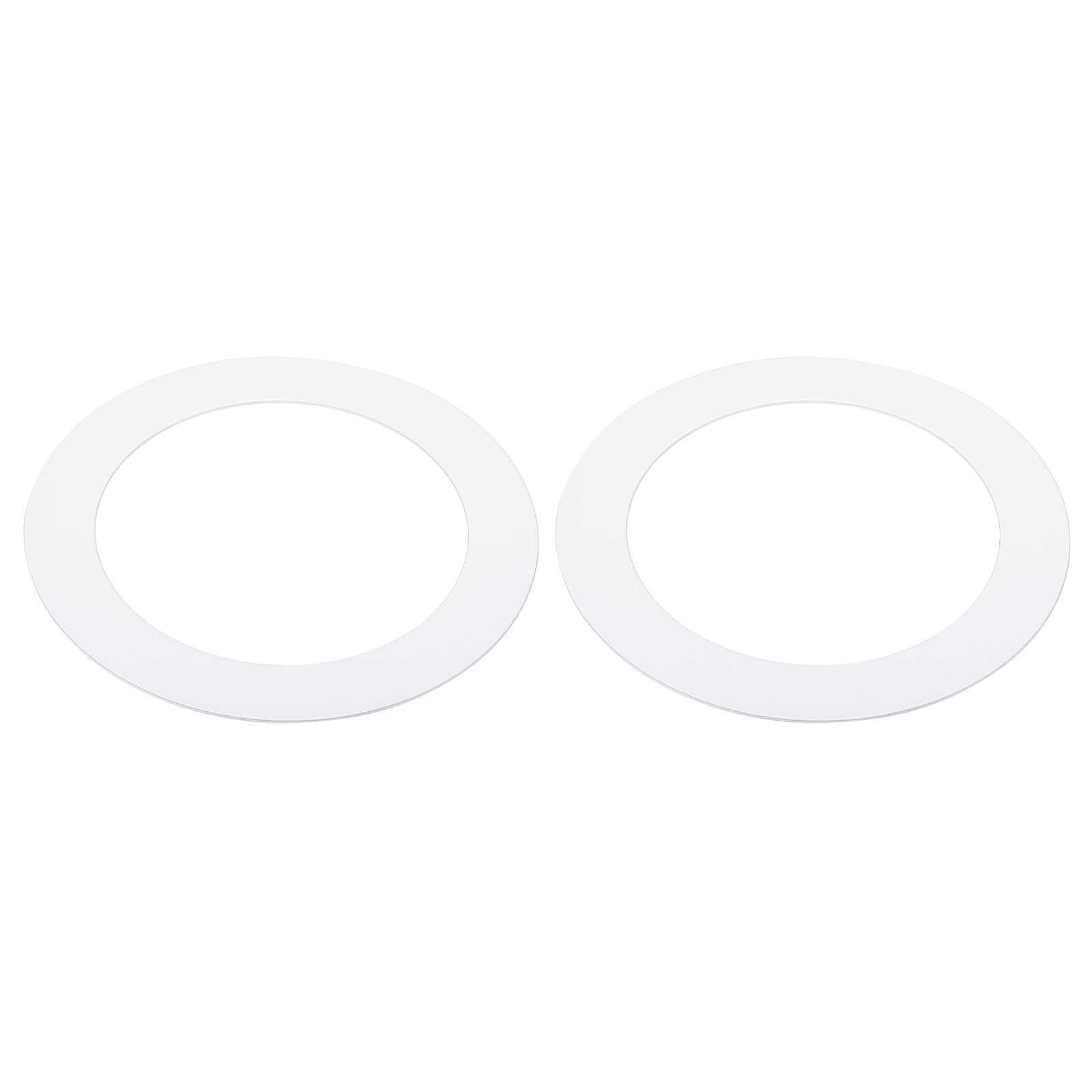 PATIKIL Metal Goof Trim Ring, 2 Pcs 4.13" OD x 2.99" ID White Recessed Light Trim Ring for Recessed Can Downlight Living Room