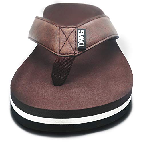 Dwg Men'S Soft Flip-Flop Sandals, Light Weight, Shock Proof, Non-Slip, Wide Sole, Canvas Strap, Comfort Thong Slippers For Indoor And Outdoor Beach thumb #1