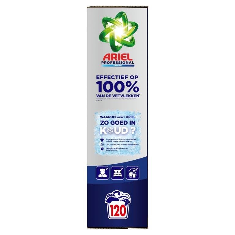 Ariel Detergente profesional en polvo, 6,6 kg, 120 lavados