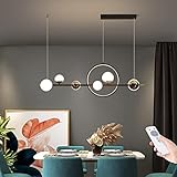 Tamaño: L112 × W27cm, tipo de fuente de luz: LED, potencia: 66W (5280 LM). Voltaje: 110V-240V. Alambre para colgar: 100cm regulable en altura, mediante una combinación de largas tiras y anillas, mostrando en su totalidad los elementos geométricos de esta lámpara, muy indicada para restaurantes.