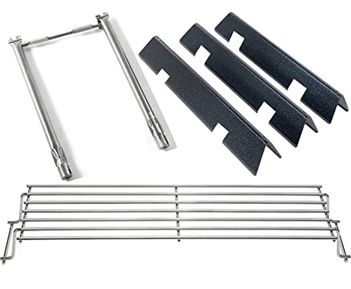 Blackhoso 7635 Flavorizer Bars Porcelain-Enameled And 69785 Grill Burner Tubes, 69866 Warming Rack For Weber Spirit I Ii 200 Series Gas Grills With Front Control, Spirit E/S210 E/S 220 #TOP24
