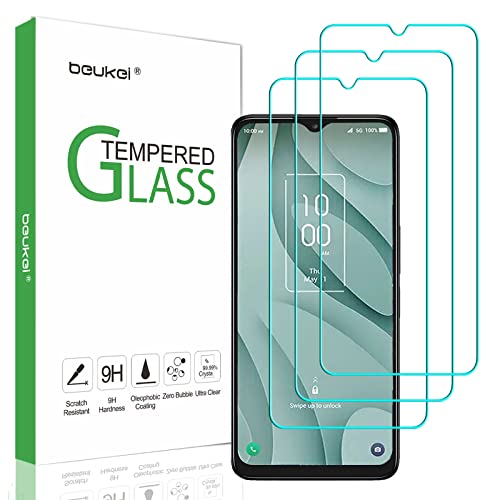 beukei (3 Pack) Compatible for TCL 40 XE 5G / TCL 40 XE Screen Protector Tempered Glass, (6.58 inch) Touch Sensitive,Case Friendly, 9H Hardness