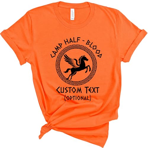 Camp Half-Blood Shirt, Personalized Camp Half Blood Olympian Training Game Shirt-Greek Demigod Orange Tee – Percy Jackson Fan Gift – Bookish Cosplay Unisex T-shirt