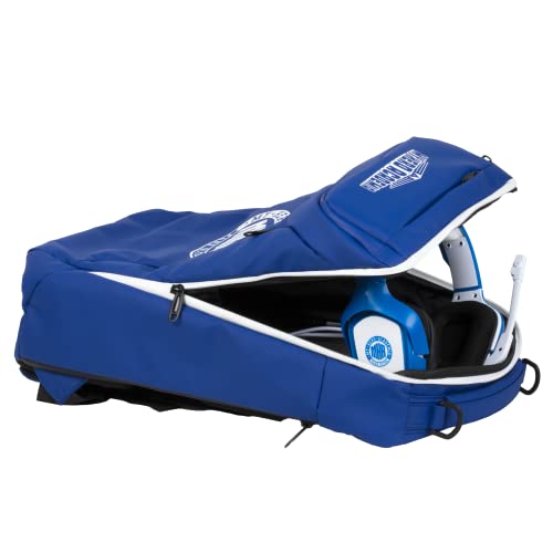 Konix My Hero Academia Mochila protectora para portátil gaming de 17" - 30 x 18 x 47 cm - Volumen 27 l - Azul y blanco