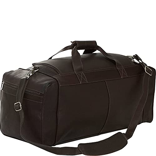 Piel Leather Large Duffel Bag, Chocolate, One Size