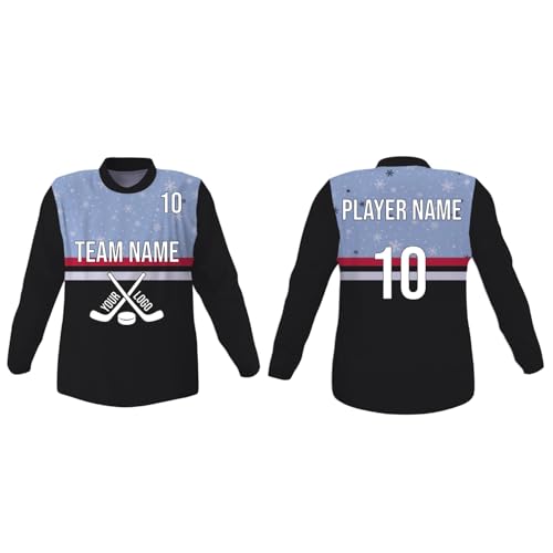 Image of SGS Sports Gear Custom Hockey Jersey, Personalized Reversible or Standard Design with Name & Number, Hockey Jersey