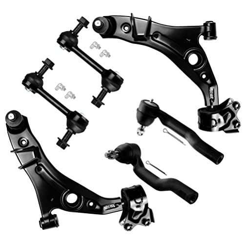 Air Suspension Service - 2020 Lincoln Aviator 5 SCITOO 6pcs Front Suspension Kit Lower Control Arm And Ball Joint Outer Tie Rod End Sway Bar End Link Replacement for 2007-2014 for Ford Edge for Lincoln MKX
