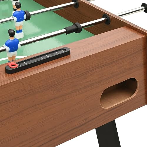 RAUGAJ Kickertisch klappbar 121x61x80 cm braun, Artikelfarbe braun und schwarz – Bild 8