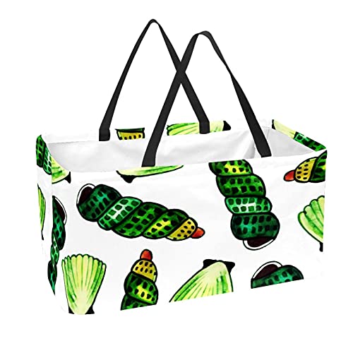 Panier de courses entièrement renforcé grand espace pliable multicolore 1