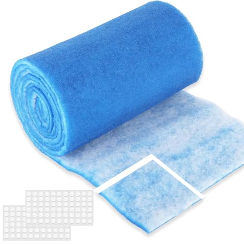 Wonninek Kit de filtros de ventilación de aire MERV 8 de 12 x 132 pulgadas, filtros electrostáticos de ventilación de suelo para aire acondicionado, horno HVAC, rejillas y hogar móvil, 132 ganchos