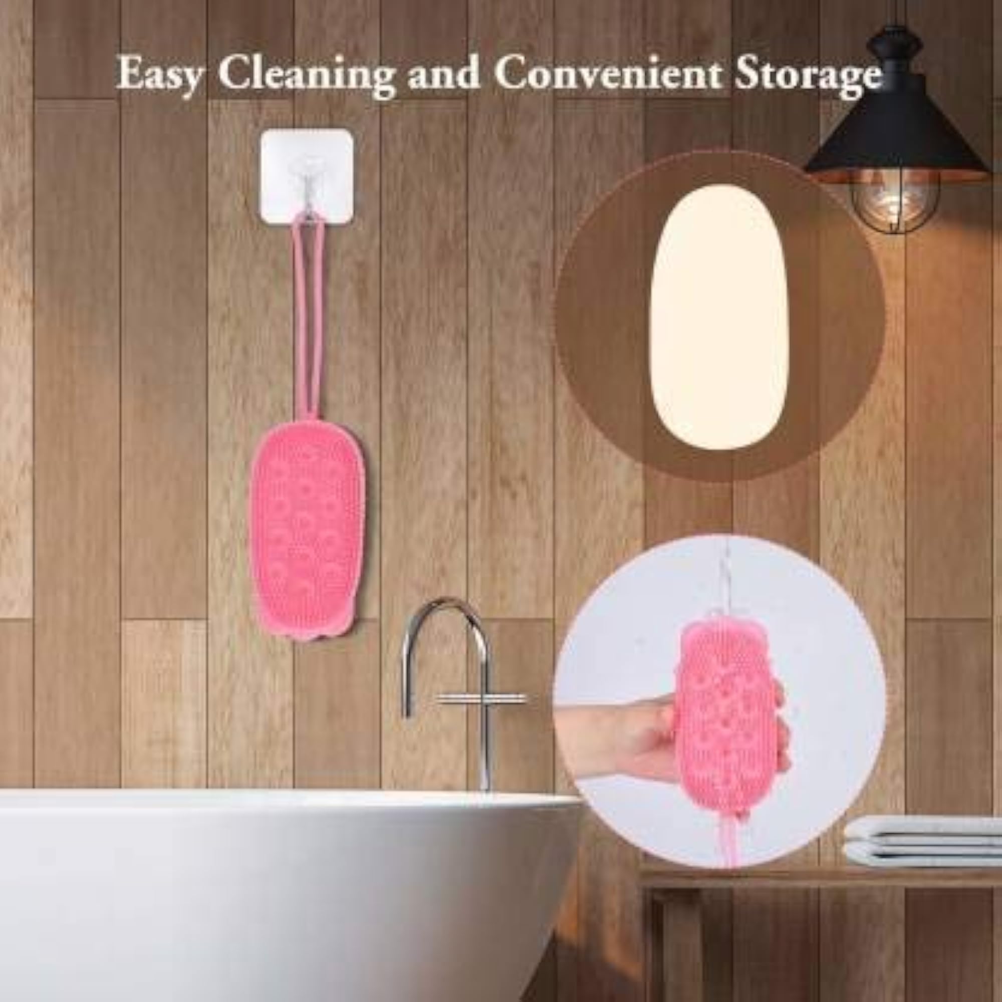 Silicone Back Scrubber Bath Brush Washer for Dead Skin Removal